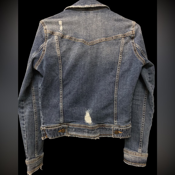 Zara Distressed Denim Jacket for Women - Picture 7 of 11